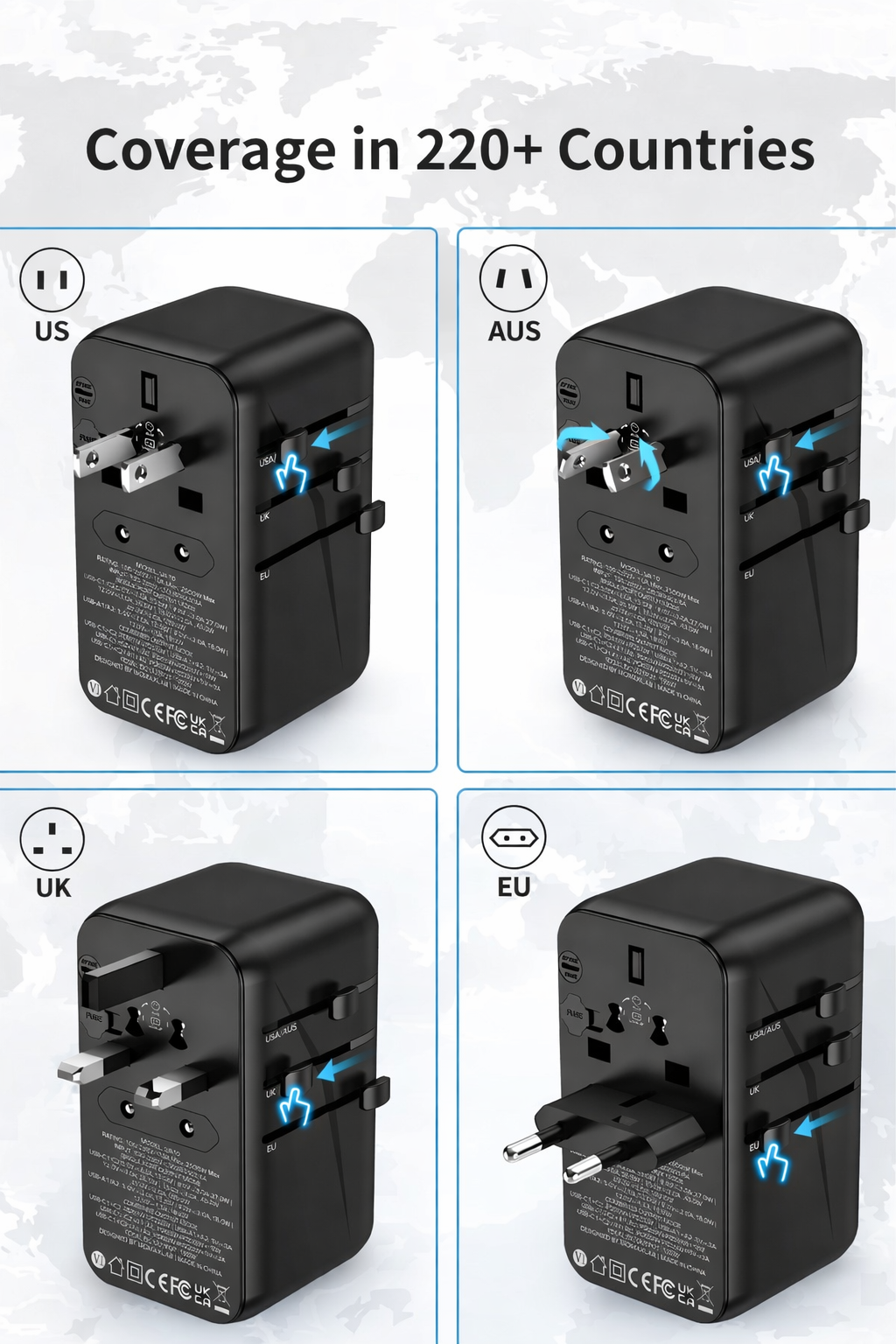 Works in 220+ Countries